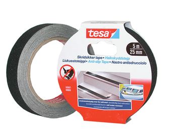 Tesa skridtape 25mm x 5mtr. sort